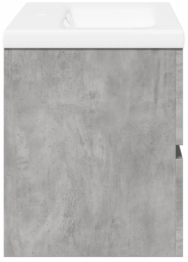 2 pcs conj. móveis casa banho derivados madeira cinza cimento