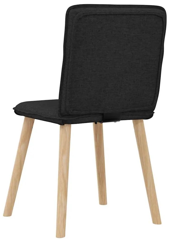 Cadeiras de jantar 6 pcs tecido preto
