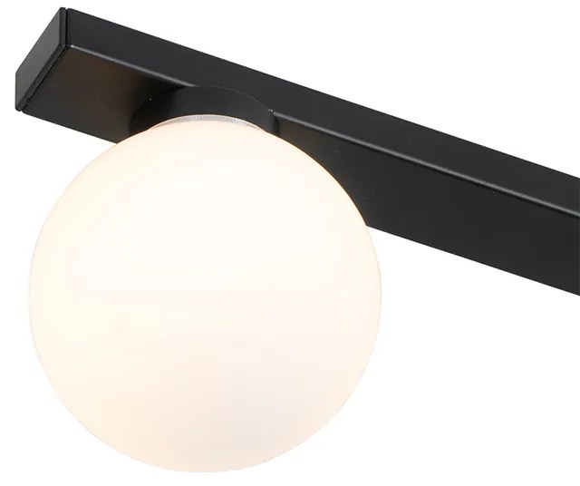 Candeeiro de teto moderno preto IP44 4 luzes - Cederic