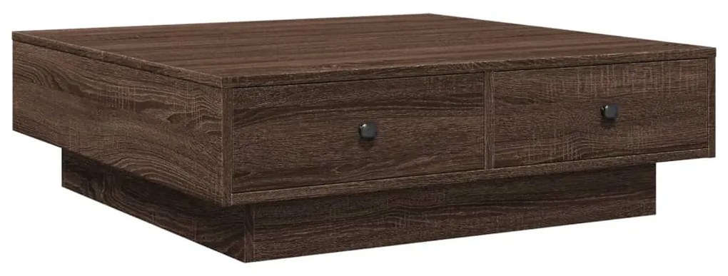 Mesa de centro 90x90x28 cm derivados madeira carvalho castanho