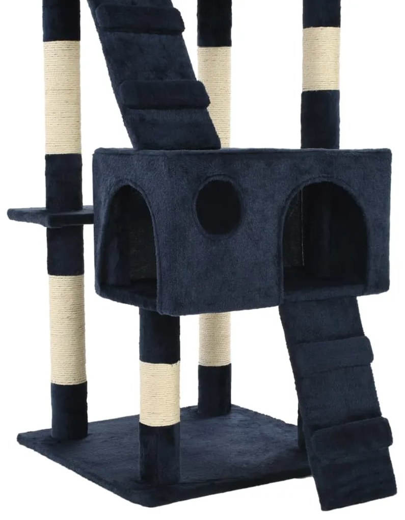Árvore para gatos c/ postes arranhadores sisal 170 cm azul