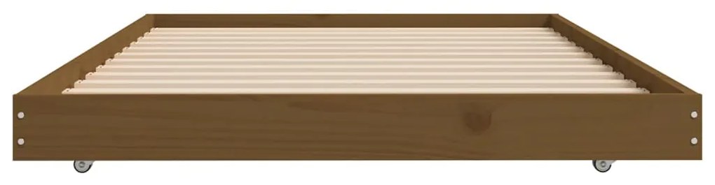 Estrutura de cama 90x190cm madeira de pinho maciça castanho mel