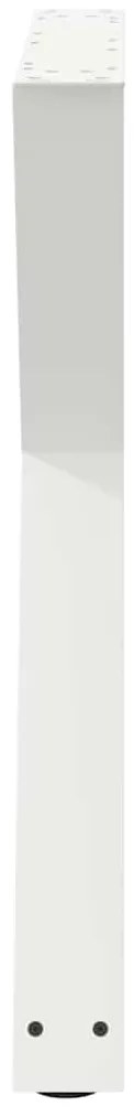 Pés para mesa de jantar 2 peças, branco, 80x(72-73,3) cm, aço