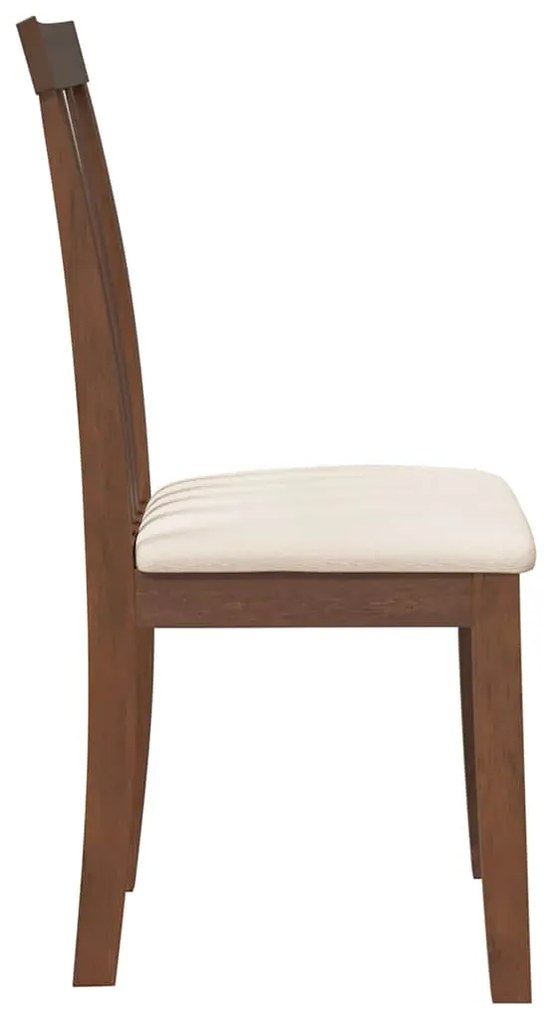 Cadeiras de jantar com almofadões 2 pcs madeira maciça castanho