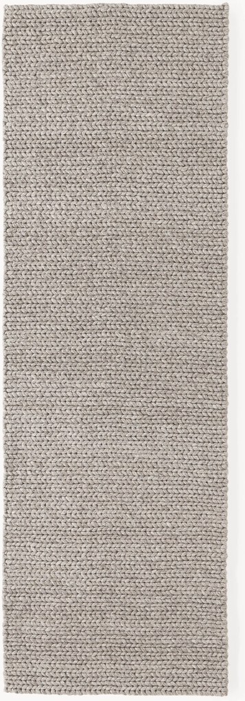 Passadeira em lã artesanal com textura entrançada Bruna