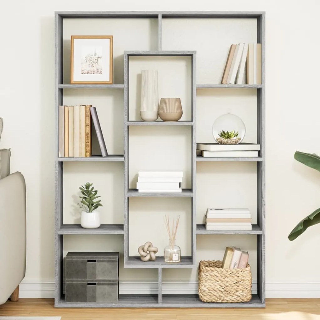 vidaXL Estante 102x29x143 cm derivados de madeira cinzento sonoma