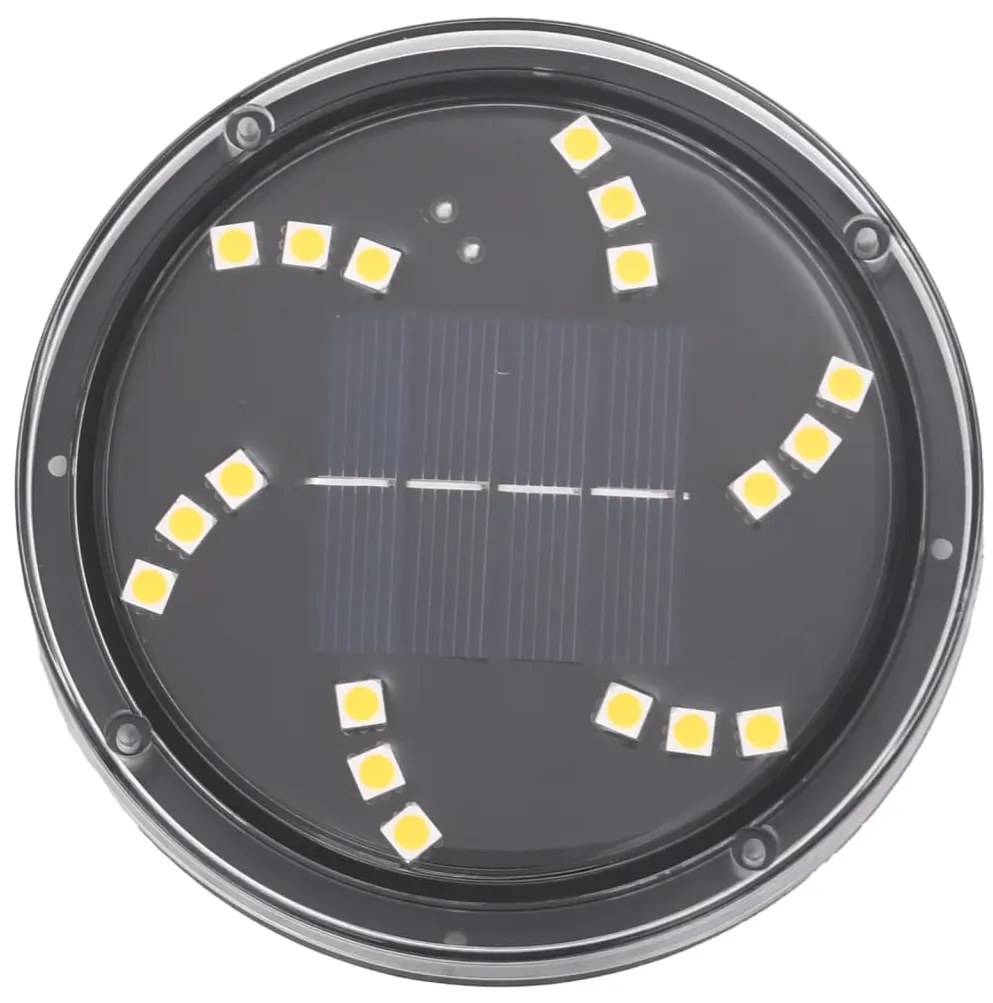 Luzes solares para exterior com espigões 12 pcs branco quente