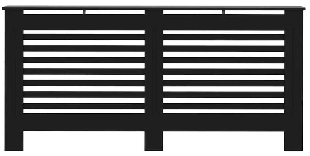 Cobertura de radiador 172x19x81,5 cm MDF preto