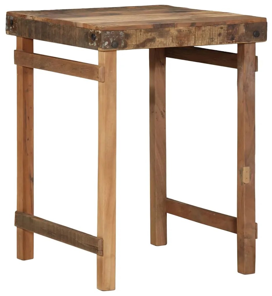 Mesa de Jantar vidaXL 55x60x76 cm em Madeira Recuperada