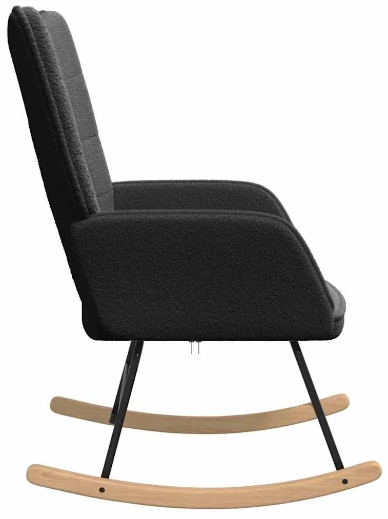Cadeira Relaxante vidaXL Preto em Tecido com Pelo Curto