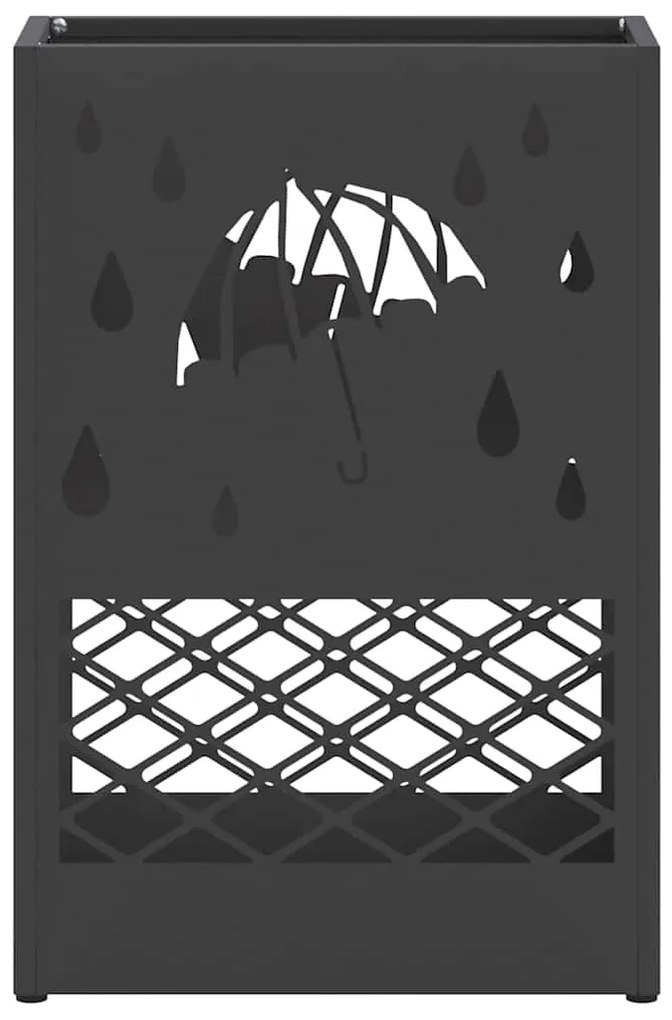 Suporte para Guarda-chuva Preto 28x12x41 cm em Aço