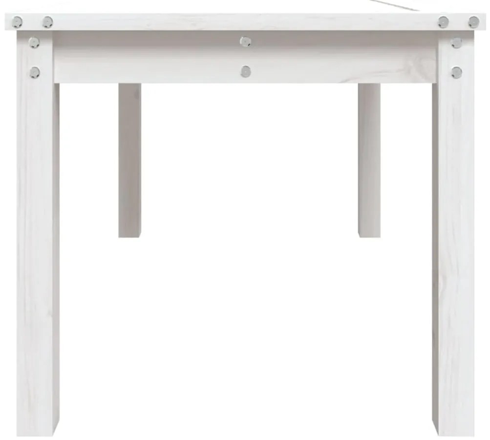 Mesa de jardim 82,5x50,5x45 cm madeira de pinho maciça branco