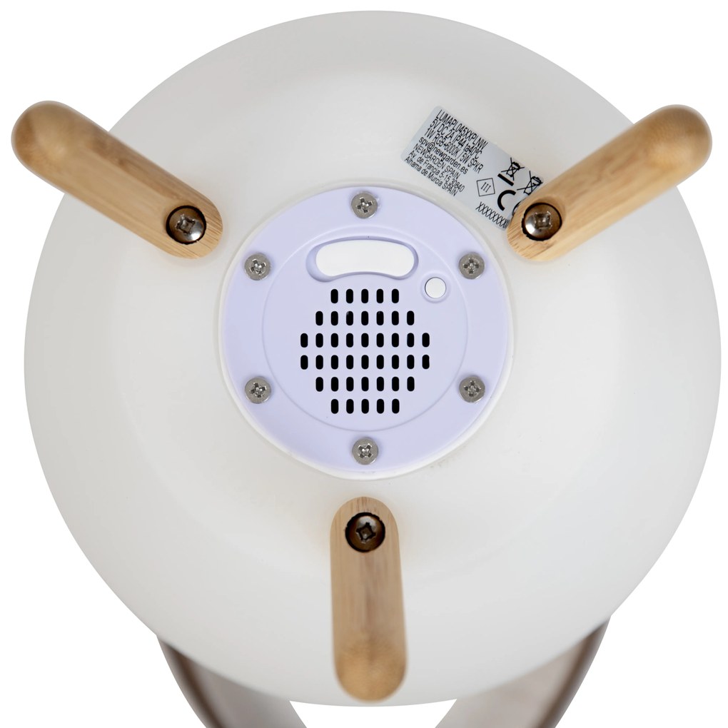 Candeeiro de pé branco 40,5 cm incl. LED e coluna regulável RGBW IP44 com controlo remoto - Apolo