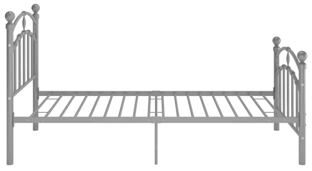Estrutura de cama 100x200 cm metal cinzento