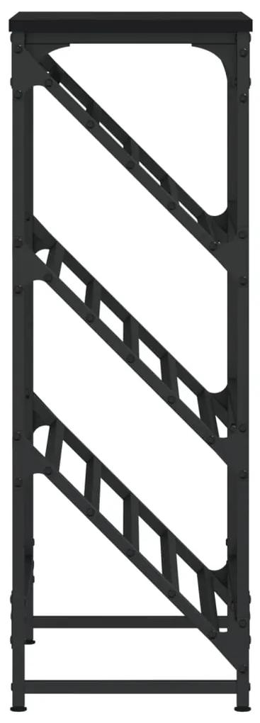 Sapateira Escada - Com 3 Níveis - Cor Preta - 60x30x85 cm -  Derivados