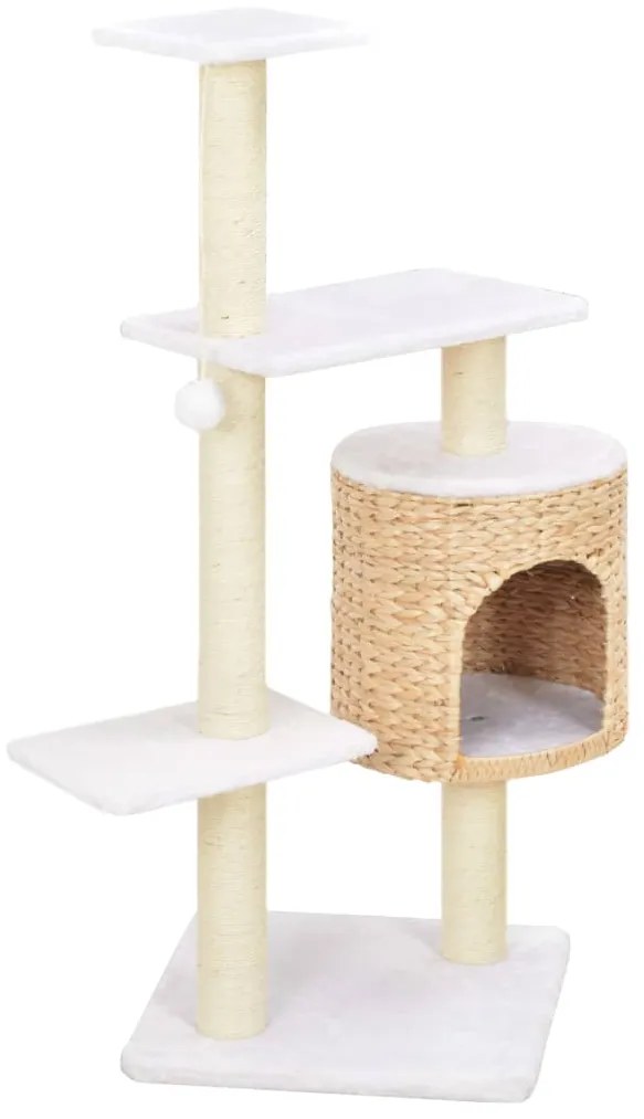 Árvore para gatos c/ postes arranhadores em erva marinha