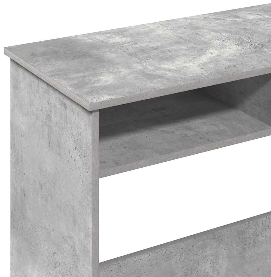Secretária 80x40x75 cm contraplacado cinzento cimento