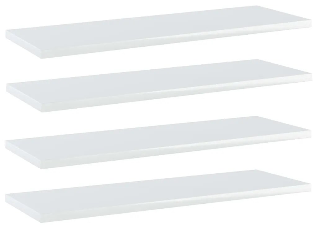 vidaXL Prateleiras para estante 4 pcs derivados de madeira branco
