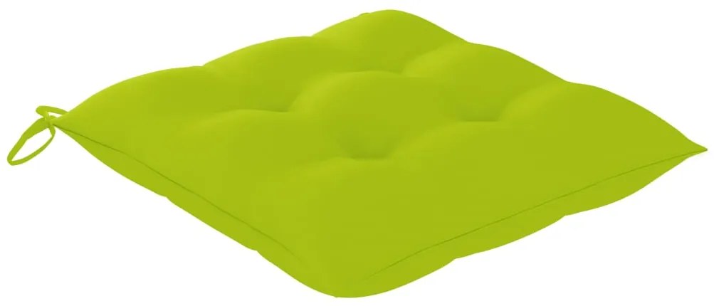 Cadeiras de jantar p/ jardim 3 pcs c/ almofadões acácia maciça