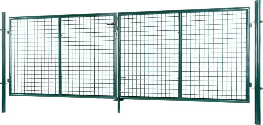 Portão de jardim aço galvanizado 310,1 x 100,1 cm Verde