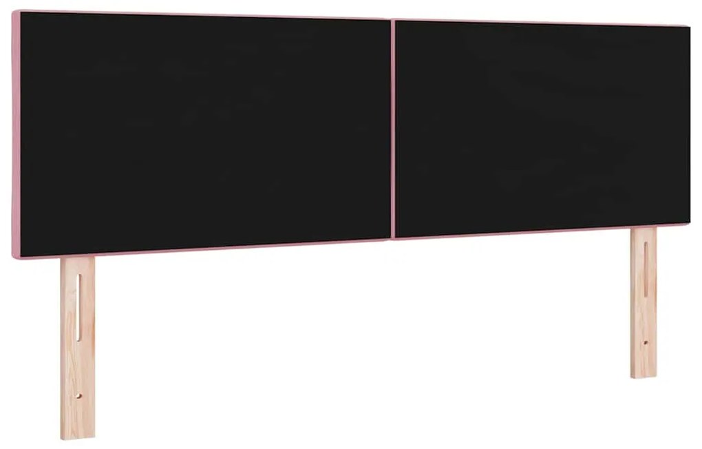 Cabeceira com design de bloco de diamante em rosa, 144cm, veludo
