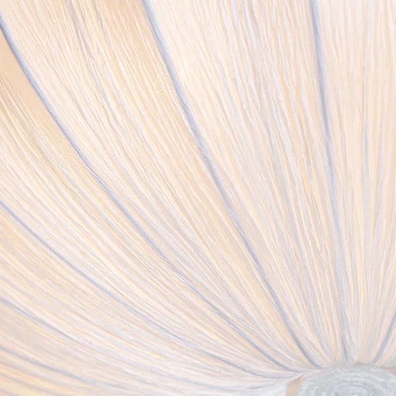 Candeeiro de teto design branco seda 60cm 5 luzes - Plu Design