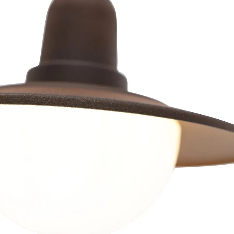 Candeeiro de parede vintage castanho IP44 sensor de movimento - Herman Moderno