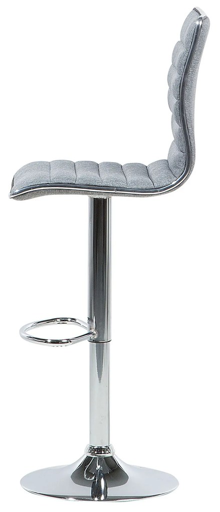 Conjunto de 2 bancos de bar em tecido cinzento LUCERNE Beliani