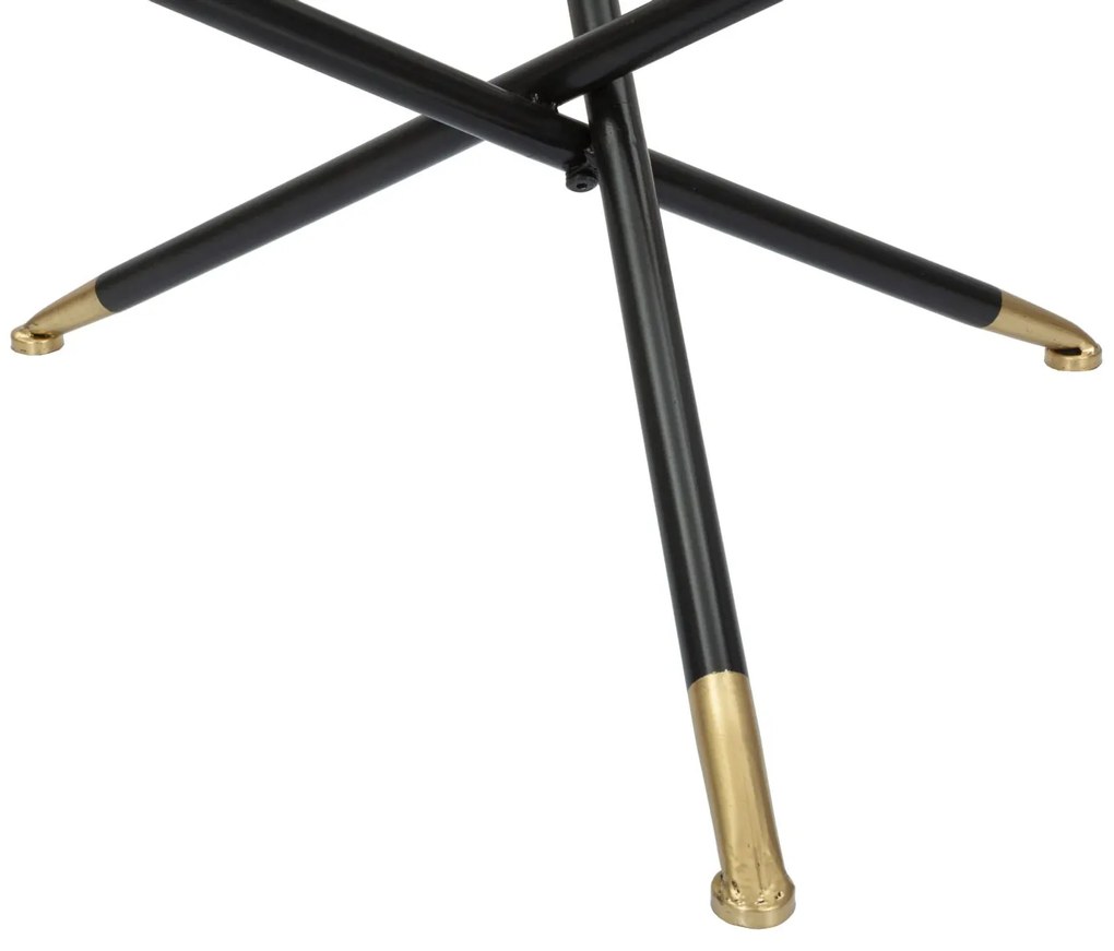 MESA DE CENTRO REDONDA Ø 80X46,5 CM PRETO E CASTANHO