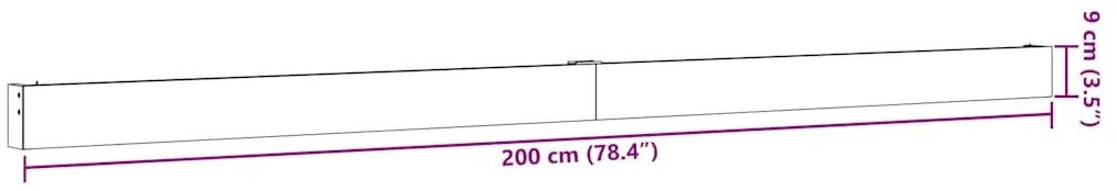 Kit de ferragens para porta de correr tira liga alumínio 200 cm