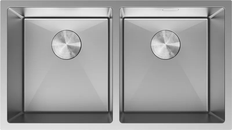 Mexen Binox lava-loiça em aço inoxidável de 2 cubas 800 x 450 mm, inox - 6421802000-01