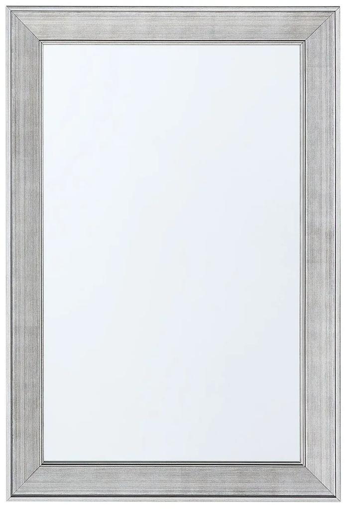 Espelho de parede prateado 61 x 91 cm BUBRY  Beliani