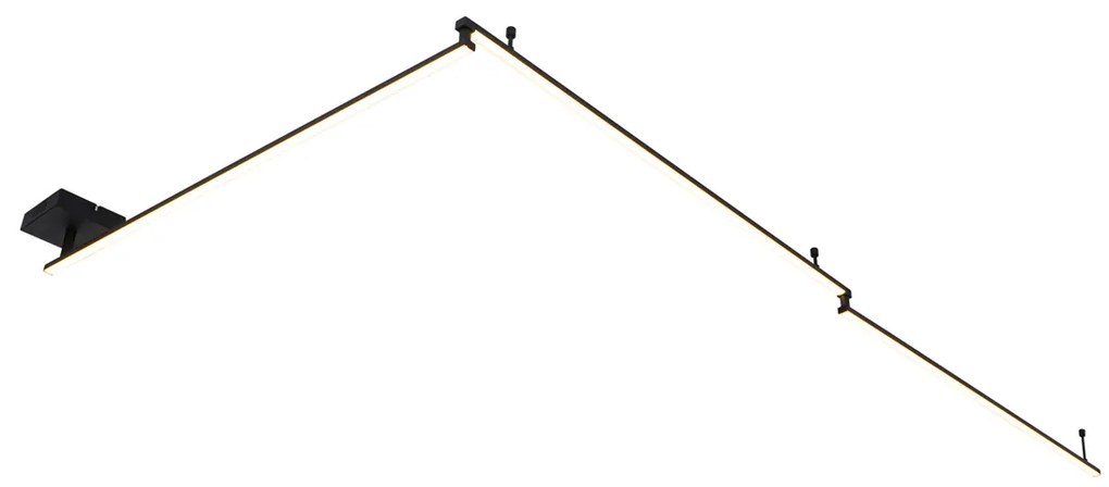 Candeeiro de teto preto 300 cm com LED regulável 3 níveis - Annuschka Design