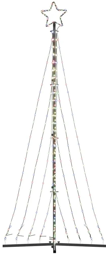 LED Árvore de Natal 447 LEDs Colorido 249 cm
