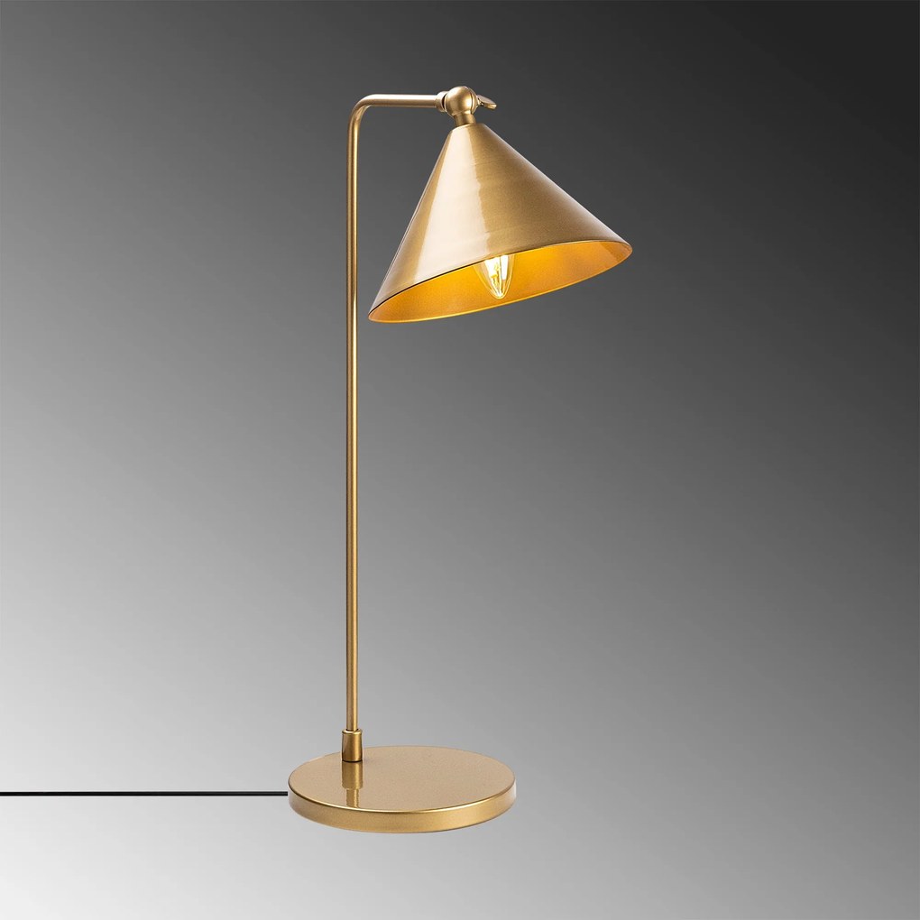 Candeeiro de Mesa Konika – Dourado – 24 x 26 x 50 cm