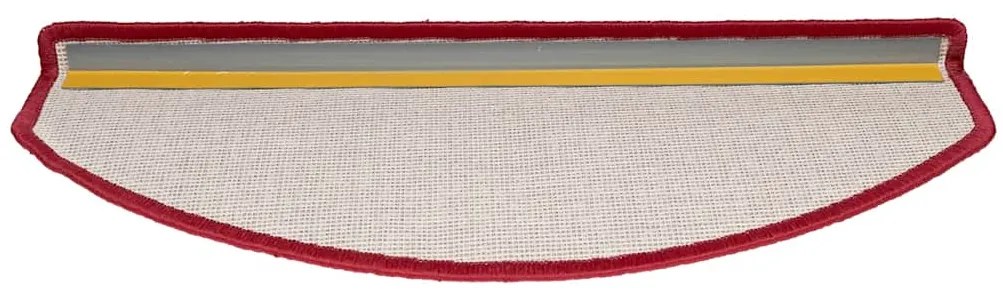 Tapetes de escada 30 pcs 65x24x4 cm vermelho bordô