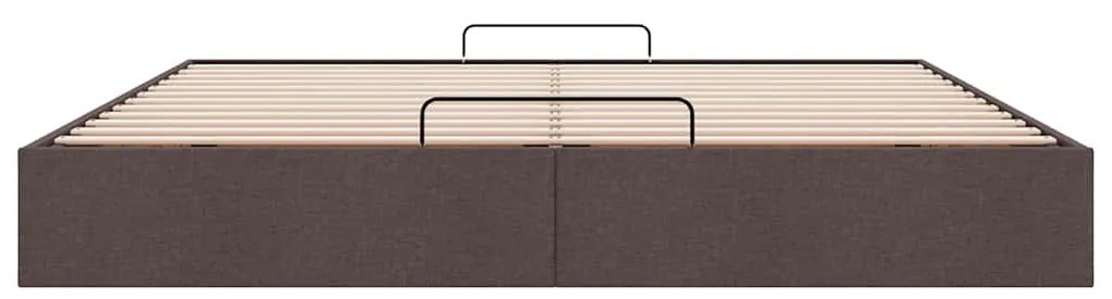 Estrutura de cama otomana sem colchão 180x200cm castanho-escuro