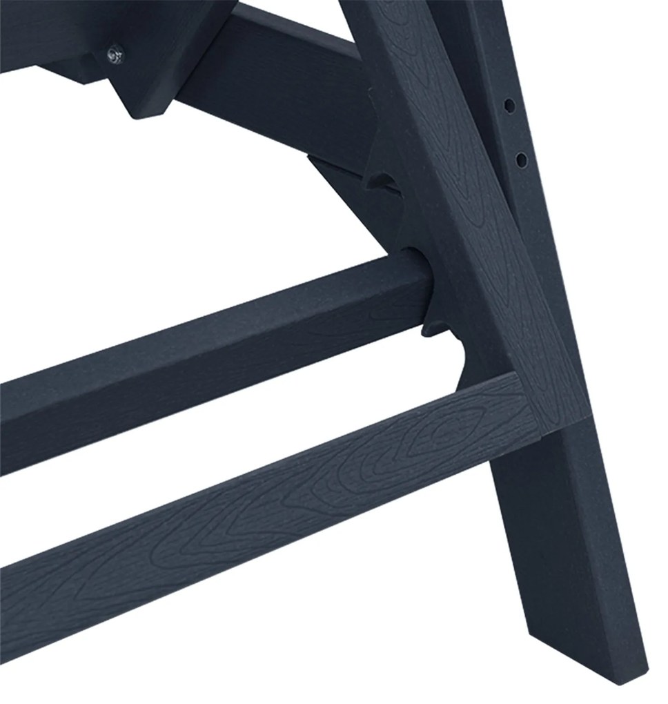 Espreguiçadeira Azul-marinho 53x162x98,5 cm HDPE