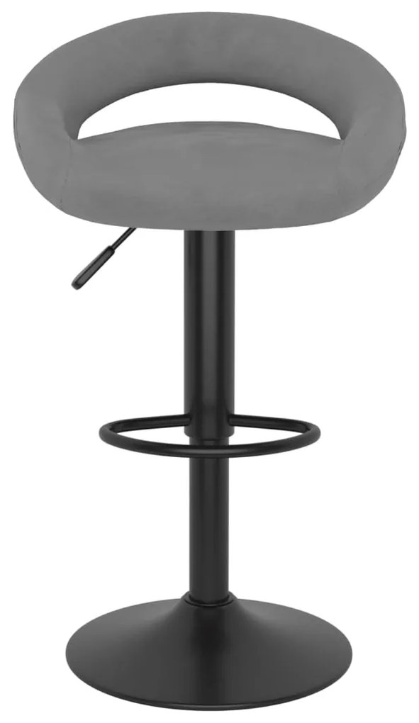 Bancos de bar 2 pcs veludo cinzento-claro