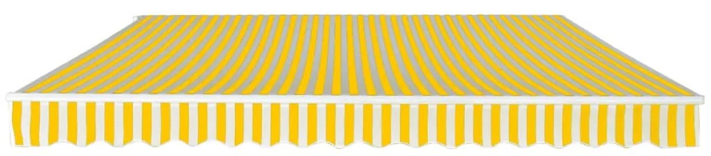 Toldo dobrável manual 400 cm amarelo/branco