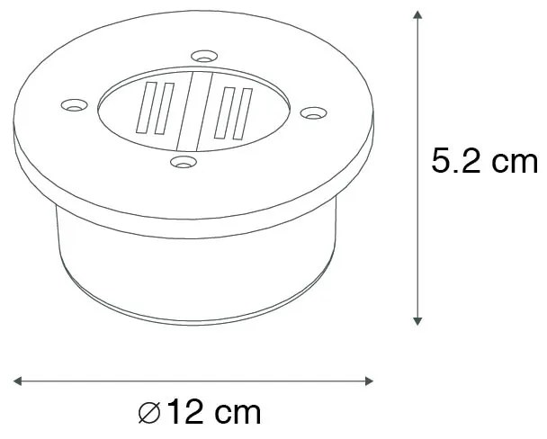 LED Conjunto de 5 focos de chão modernos em aço IP44 solar - Tiny Design,Moderno