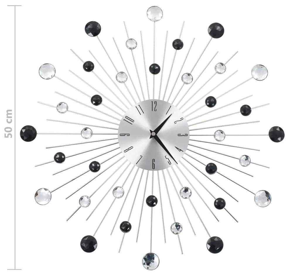 Relógio de parede com movimento quartzo design moderno 50 cm