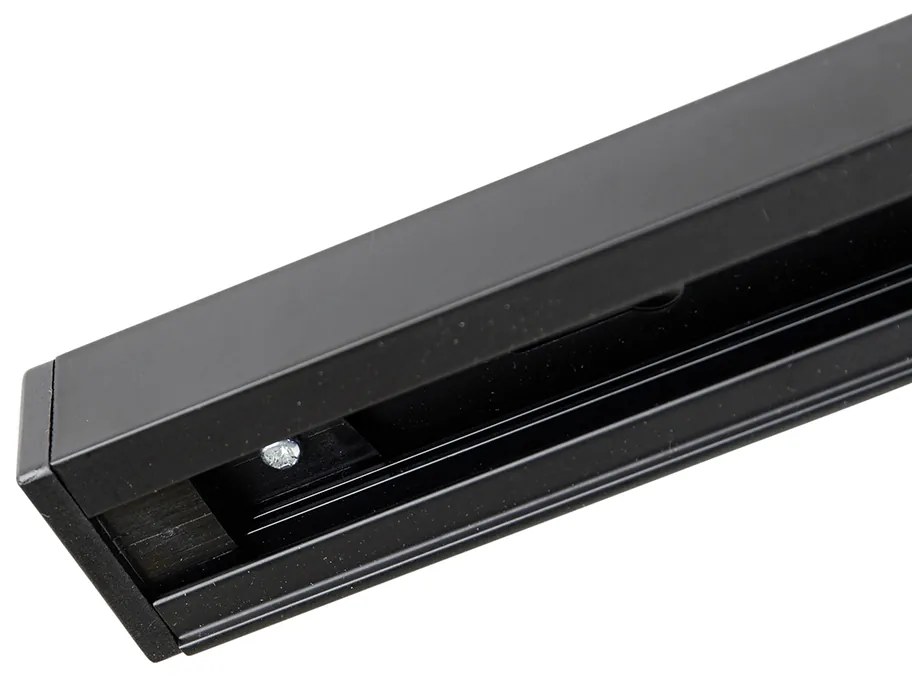 Sistema de iluminação de trilho moderno com 4 focos preto 1-fase - Iconic Yade Moderno