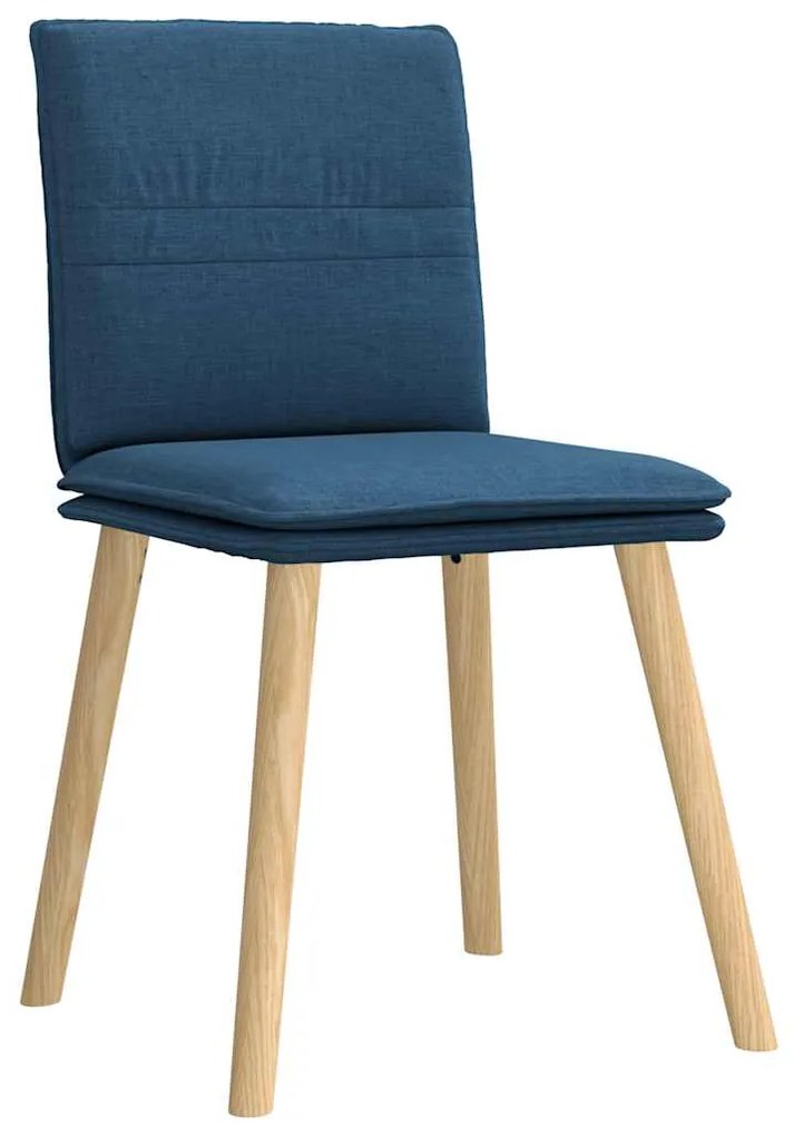 Cadeiras de jantar 6 pcs tecido azul