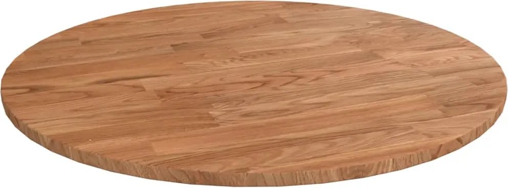 vidaXL Tampo mesa redondo Ø40x1,5 cm carvalho tratado castanho-claro
