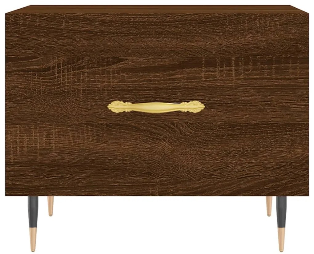 Mesa de centro 50x50x40 cm derivados madeira carvalho castanho