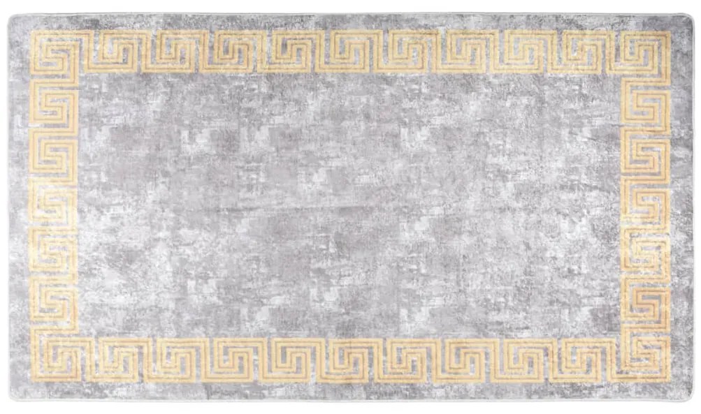Tapete lavável antiderrapante 190x300 cm cinzento