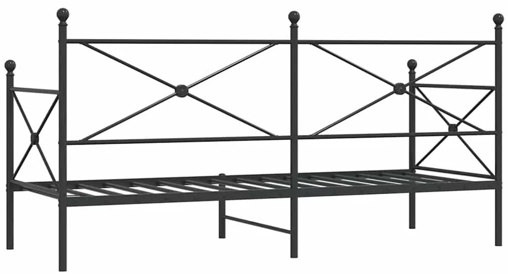 Cama de Dia sem Colchão 80x200 cm aço preto