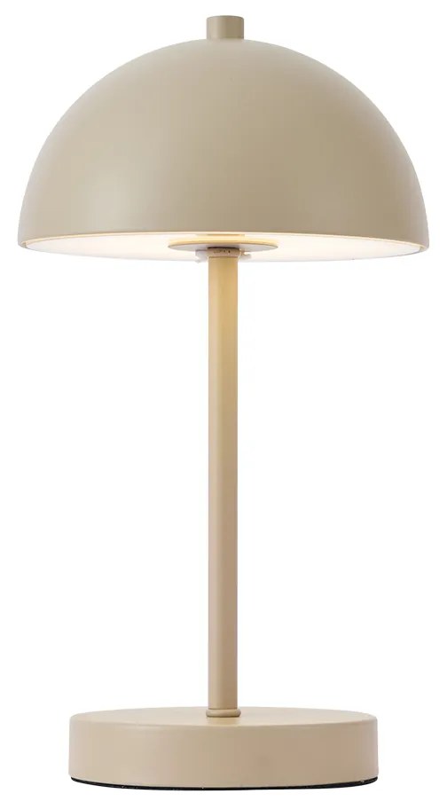 Candeeiro de Mesa Exterior Bege Incl. LED Regulável em 3 Níveis IP44 Recarregável - Keira Moderno