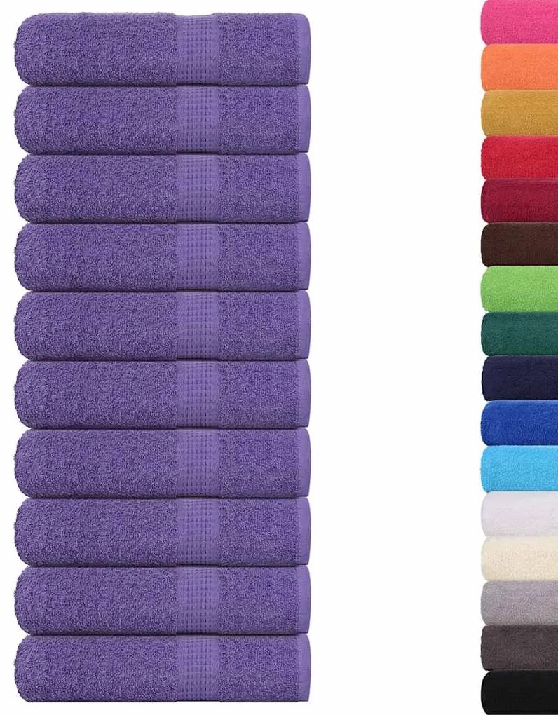 Toalhas de banho 10 pcs 100x150 cm 360gsm 100% algodão roxo